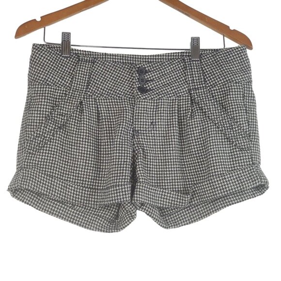 1st Kiss Juniors Shorts Black & White Houndstooth First Kiss Size 7 EUC - Picture 1 of 7